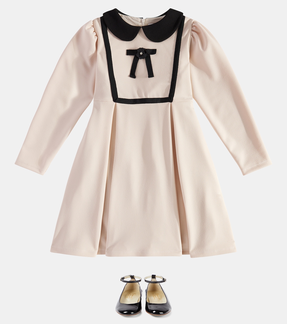 Bow-detail pleated dress | Patachou