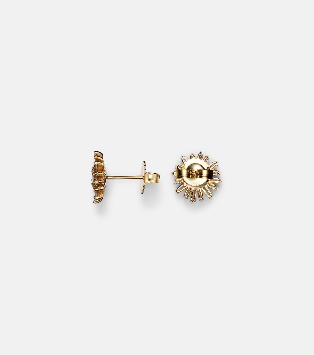 Princess Mini 18kt gold earrings with diamonds | Suzanne Kalan