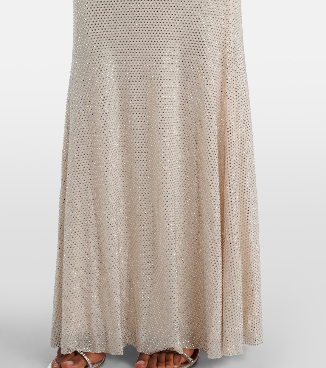 Maxirock aus Mesh mit Pailletten | Self-Portrait