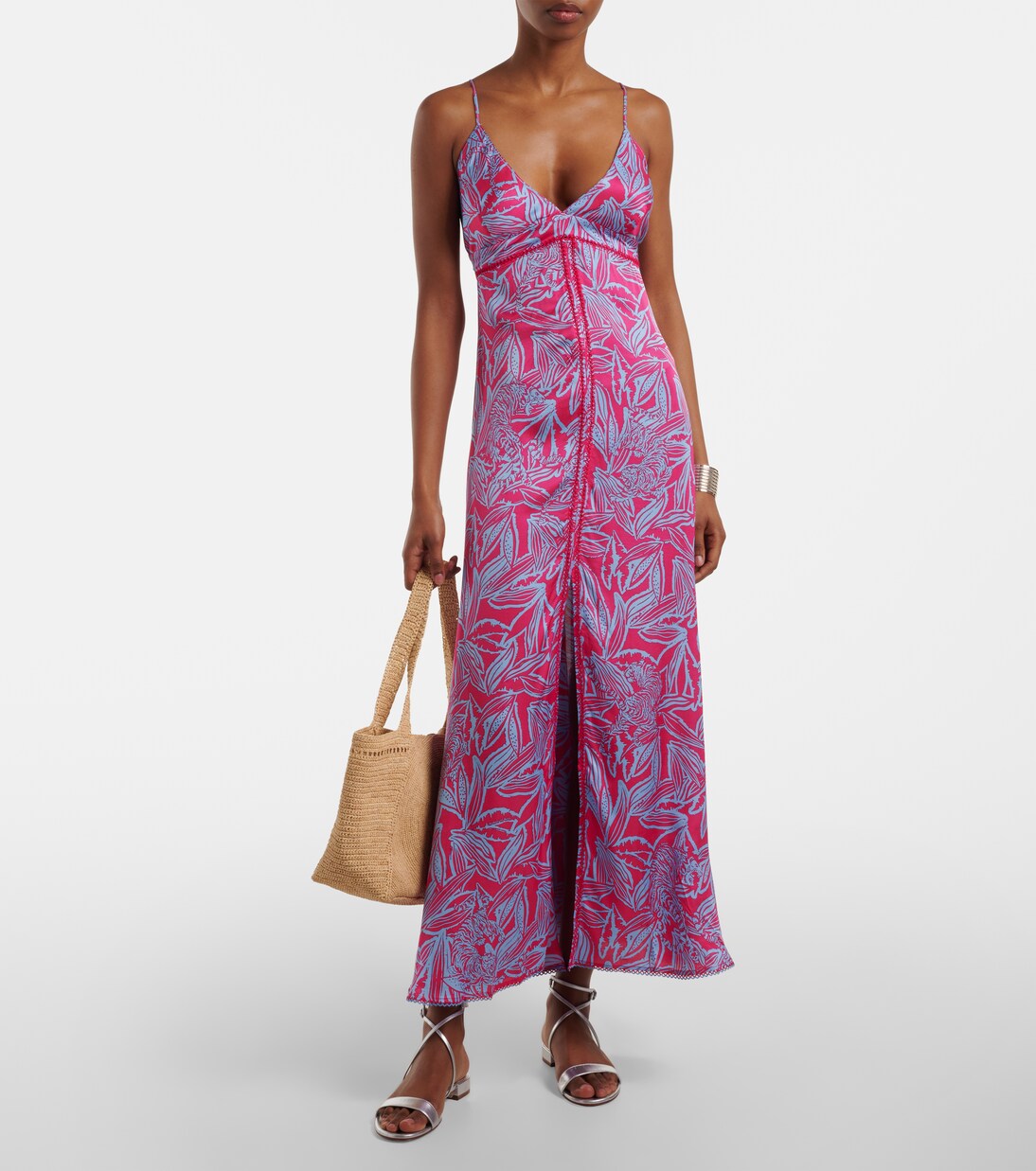 Robe longue imprimée Denise | Poupette St Barth