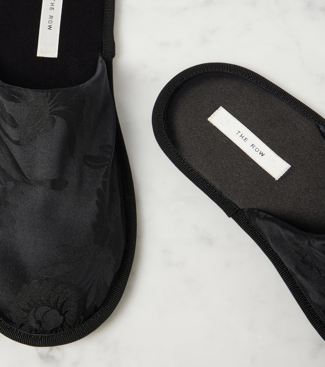 Slippers Frances in jacquard floreale | The Row