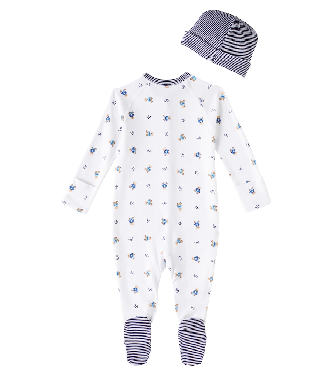 Baby cotton onesie, bib, and beanie set | Polo Ralph Lauren Kids