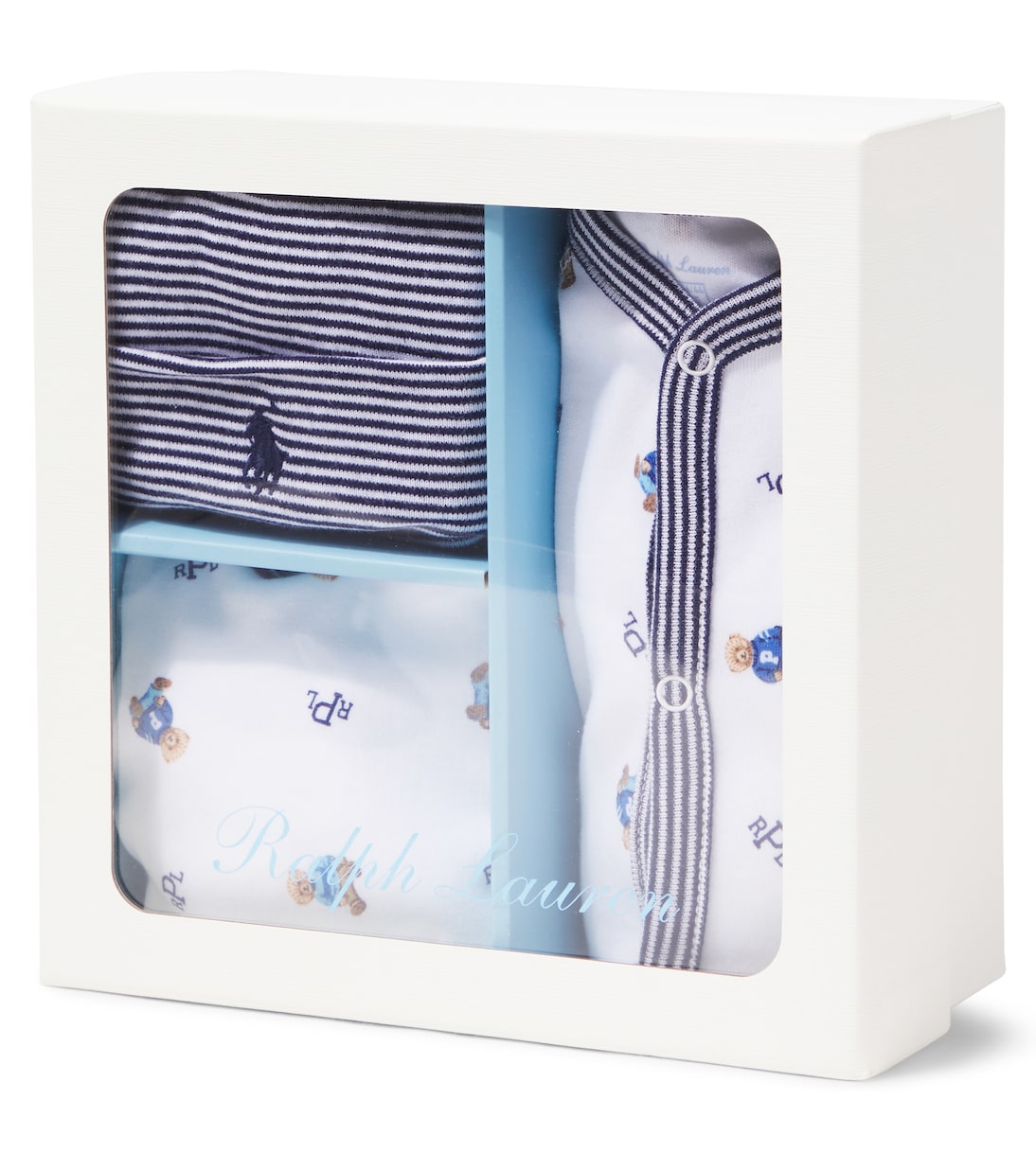 Baby cotton onesie, bib, and beanie set | Polo Ralph Lauren Kids