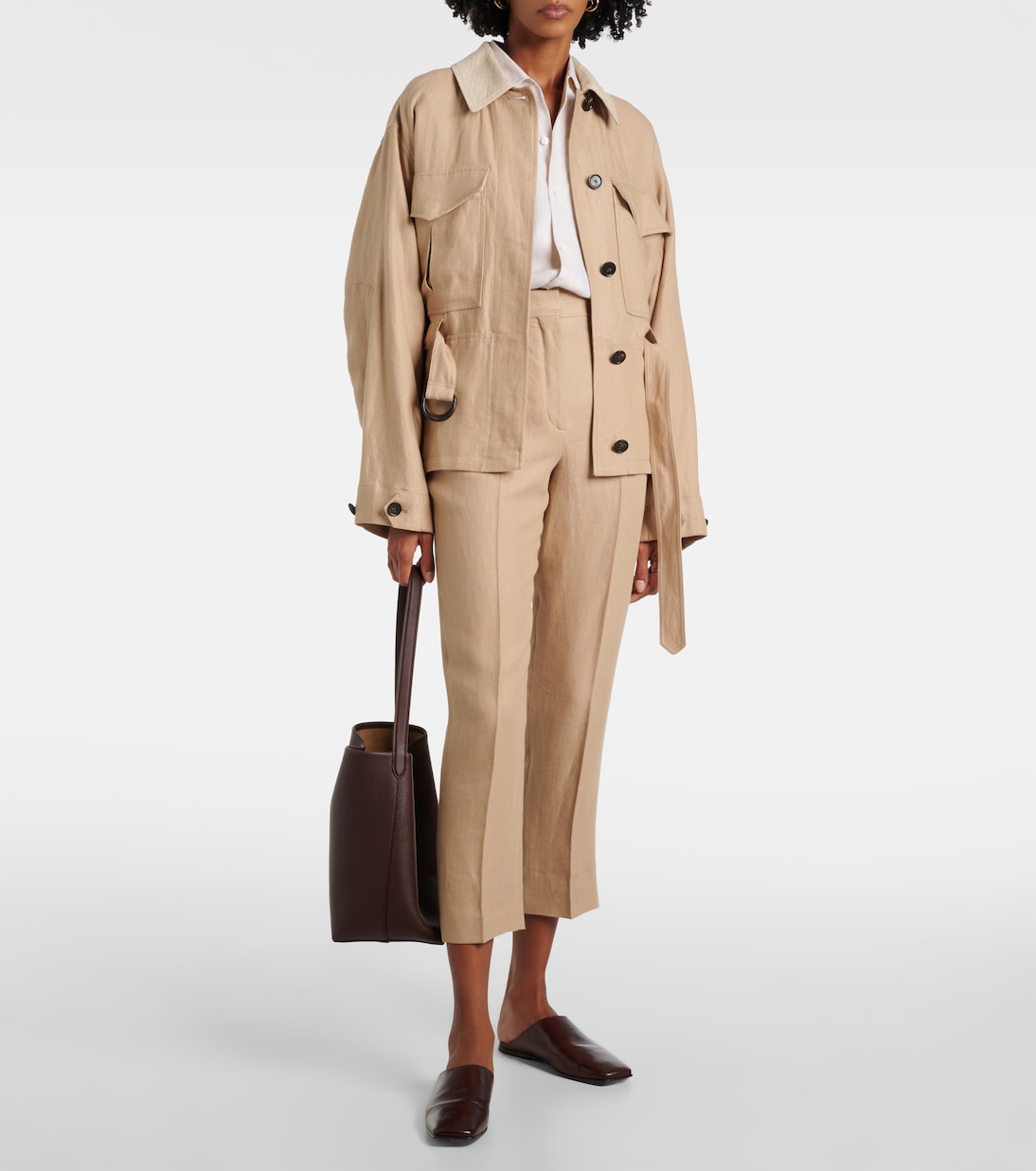 Jacke Dillon aus Leinen-Crêpe | Loro Piana