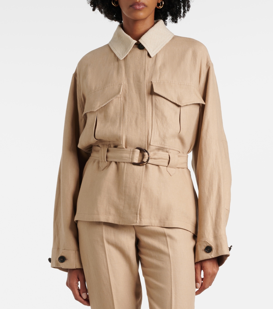 Jacke Dillon aus Leinen-Crêpe | Loro Piana