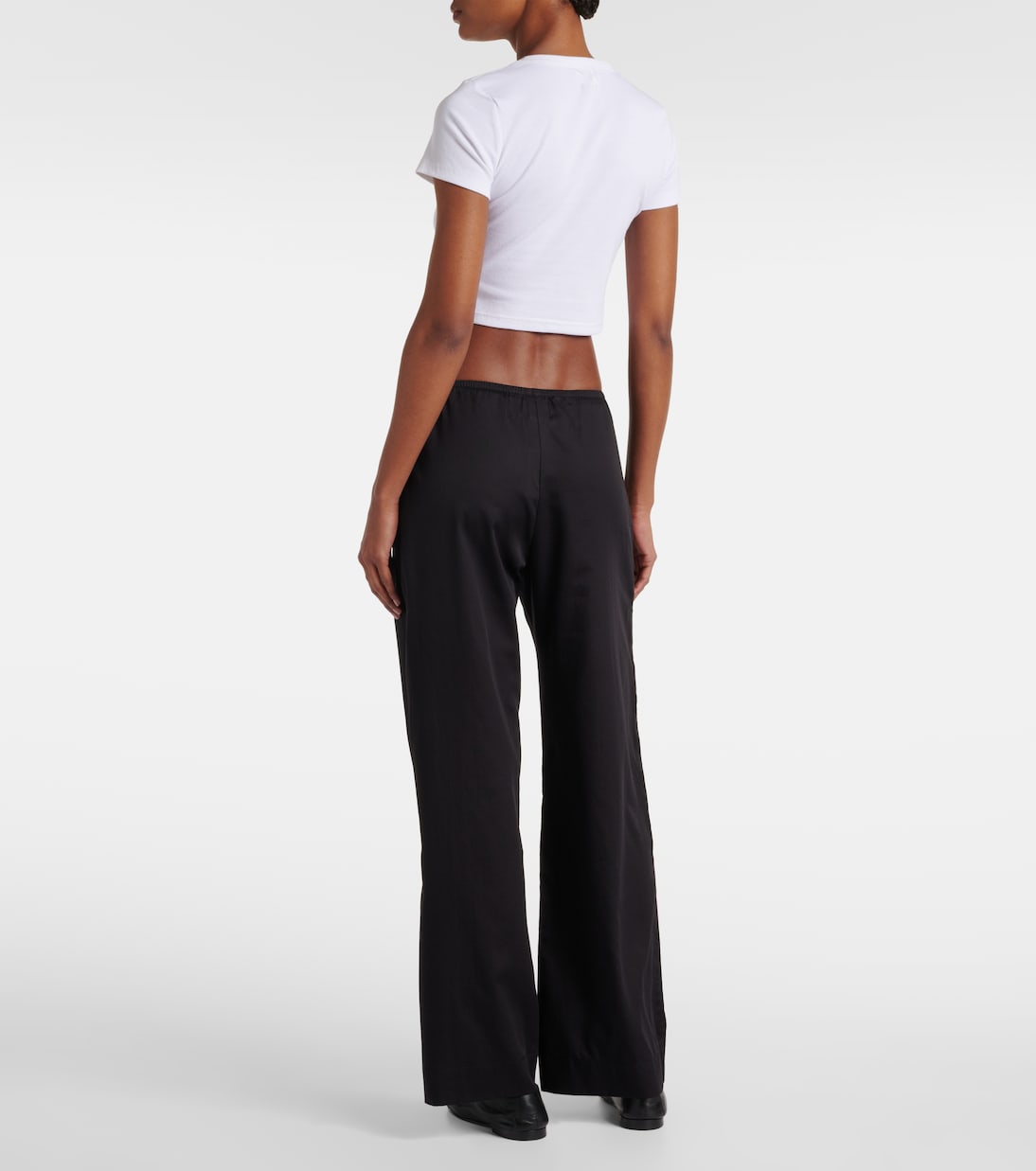 Weite Mid-Rise-Hose Yoko aus Baumwolle | Leset