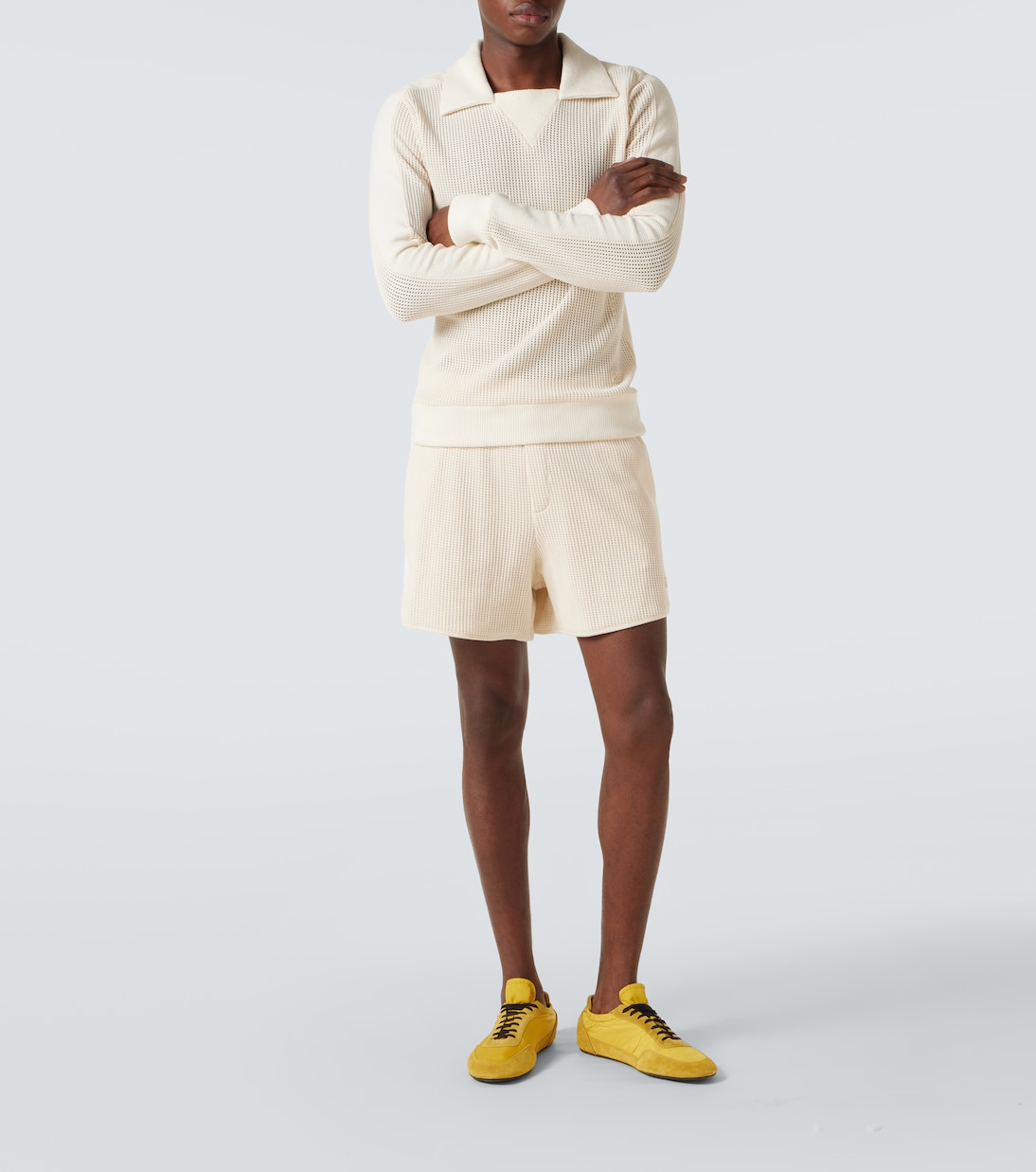 Polopullover Song aus Baumwoll-Mesh | Wales Bonner