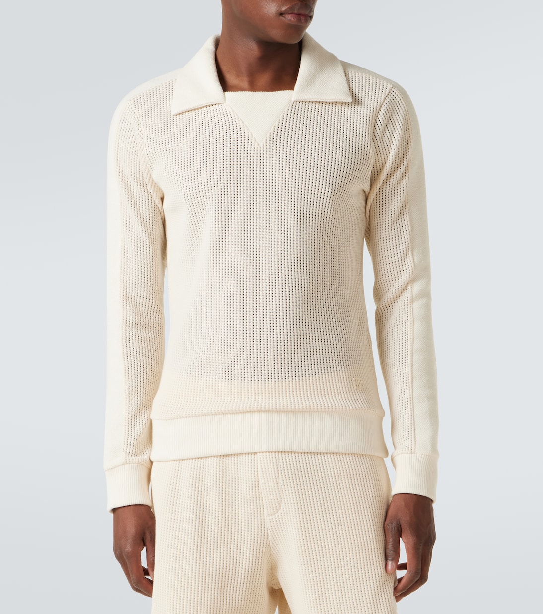 Polopullover Song aus Baumwoll-Mesh | Wales Bonner