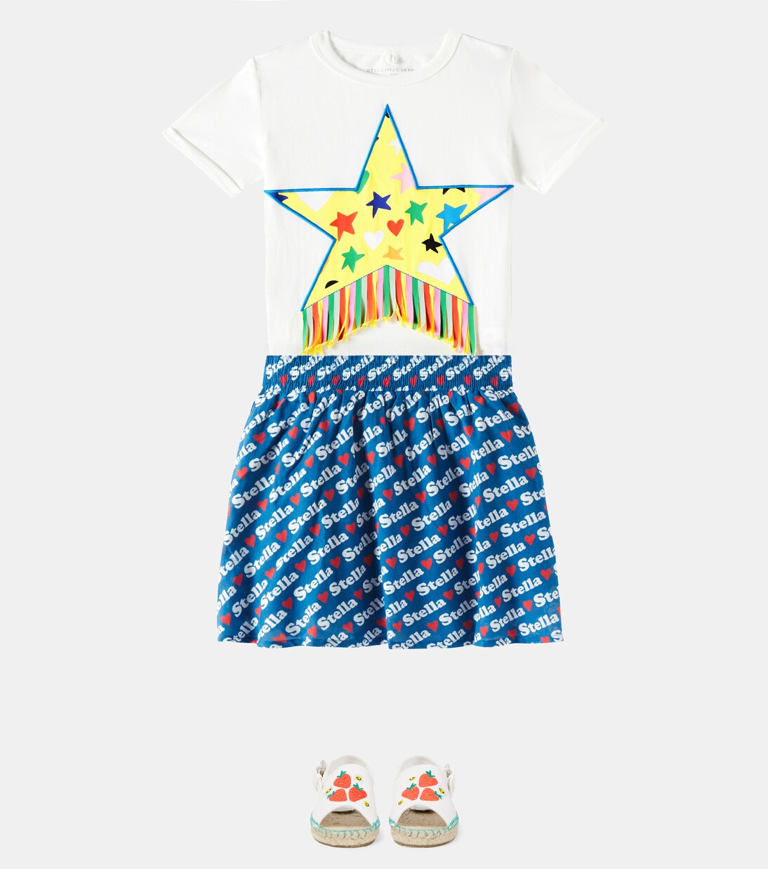 Falda de algodón estampada | Stella McCartney Kids