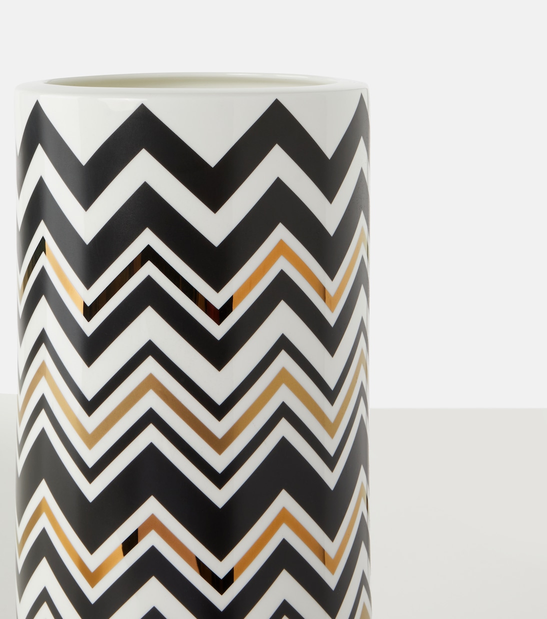 Zigzag Gold Tall vase | Missoni
