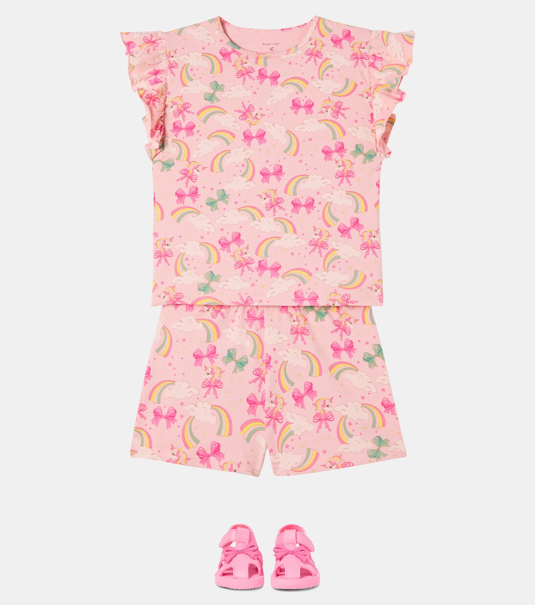  Lin Frill cotton top and shorts set | Konges Sløjd