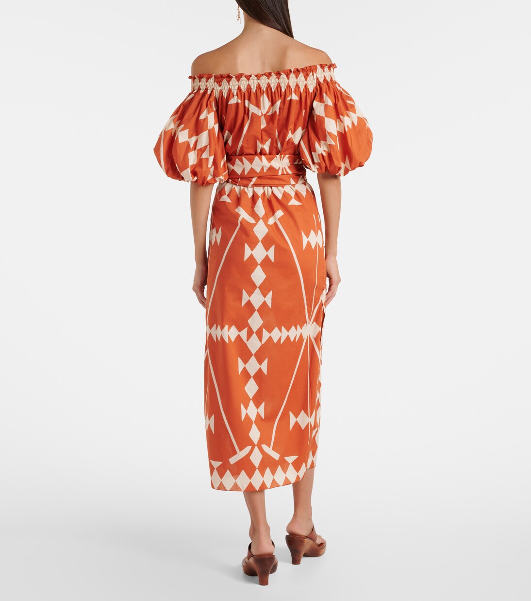 Bedrucktes Midikleid aus Baumwollpopeline | Johanna Ortiz