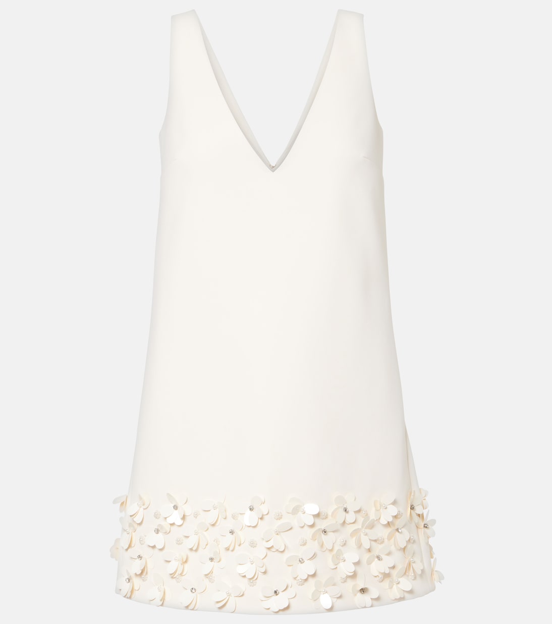 Bridal Verziertes Minikleid aus Crêpe | Self-Portrait