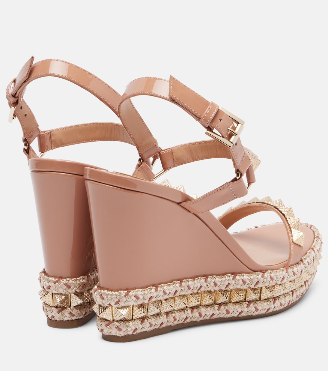 Pyra Clou 110 leather espadrille wedges | Christian Louboutin