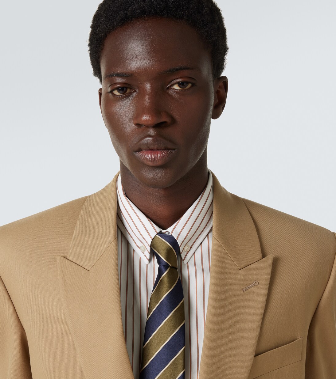 Striped silk twill tie | Saint Laurent