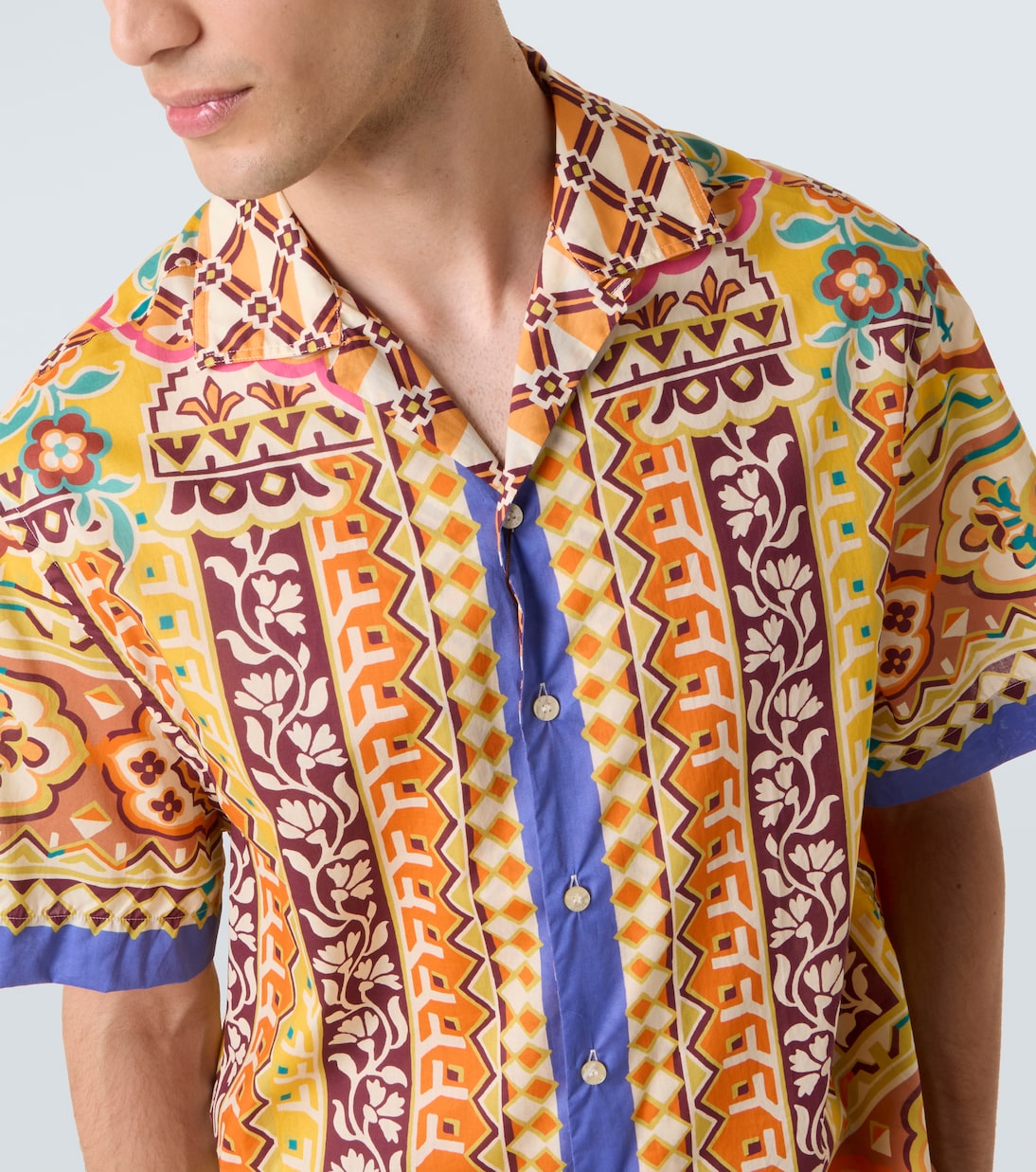 Printed cotton bowling shirt | Etro