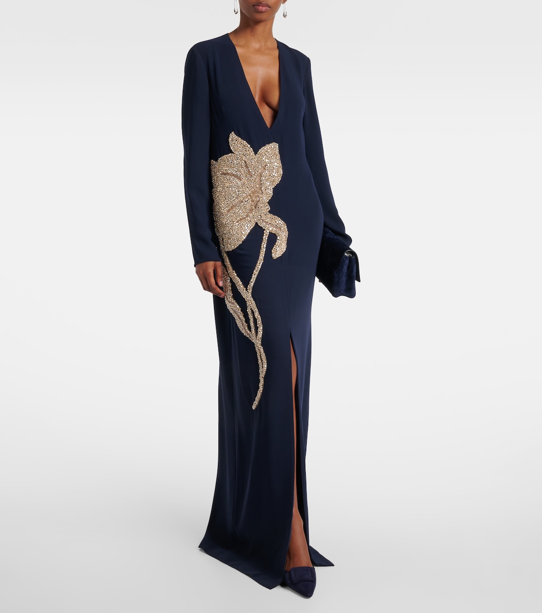 Verziertes Maxikleid Jennis aus Crêpe | Costarellos