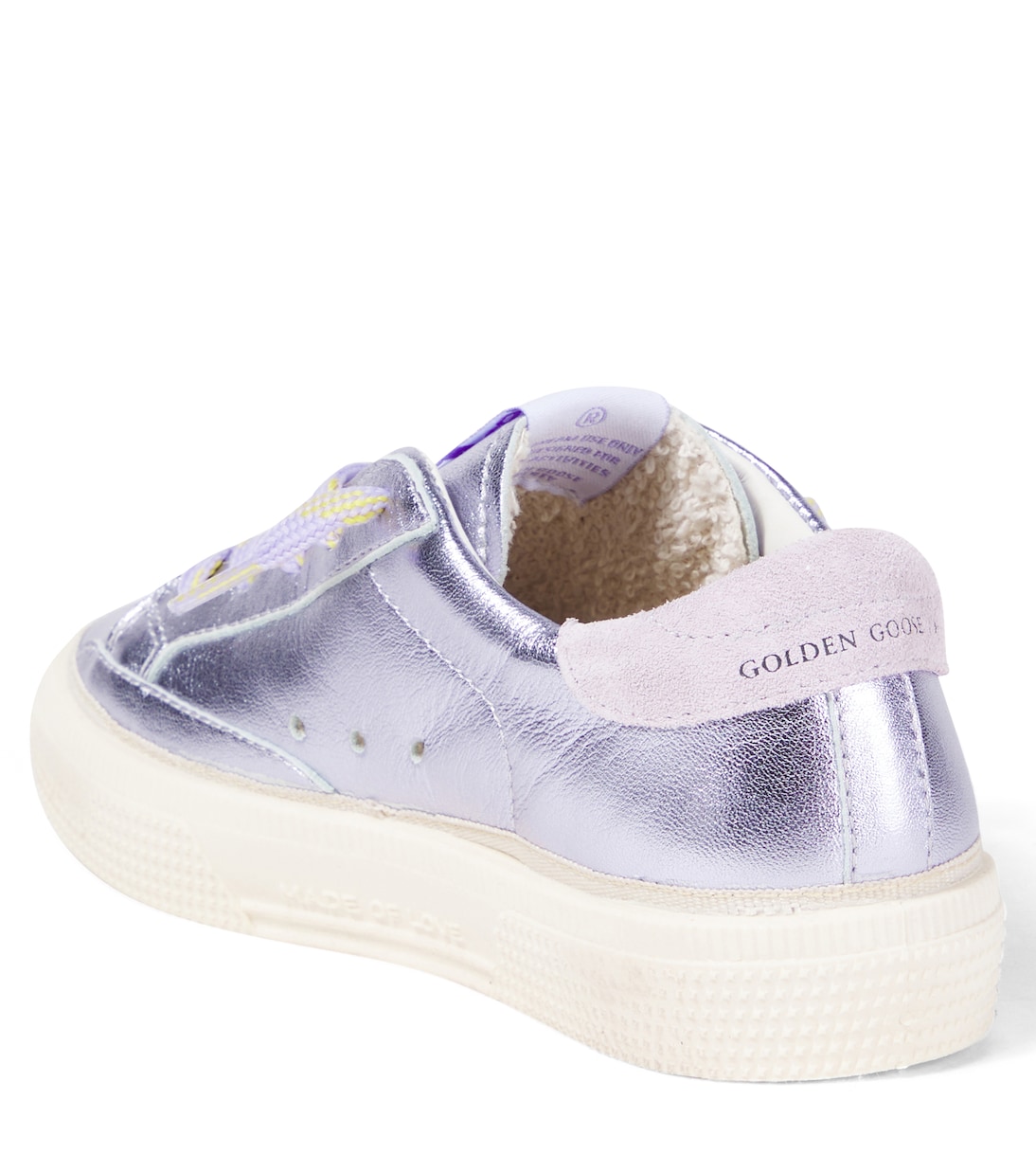 Baskets May en cuir métallisé | Golden Goose Kids