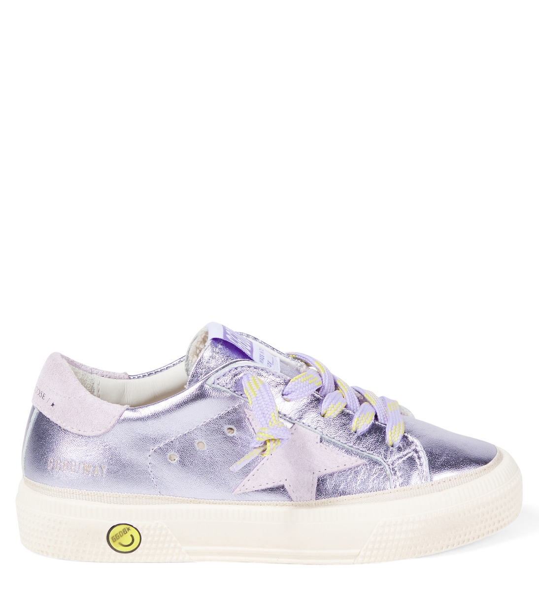 Baskets May en cuir métallisé | Golden Goose Kids