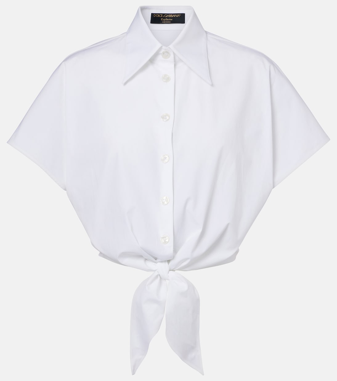 Cropped-Hemd aus einem Baumwollgemisch | Dolce&Gabbana
