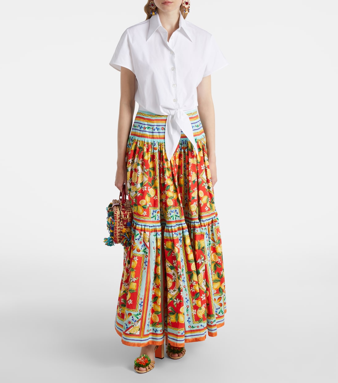 Cropped-Hemd aus einem Baumwollgemisch | Dolce&Gabbana