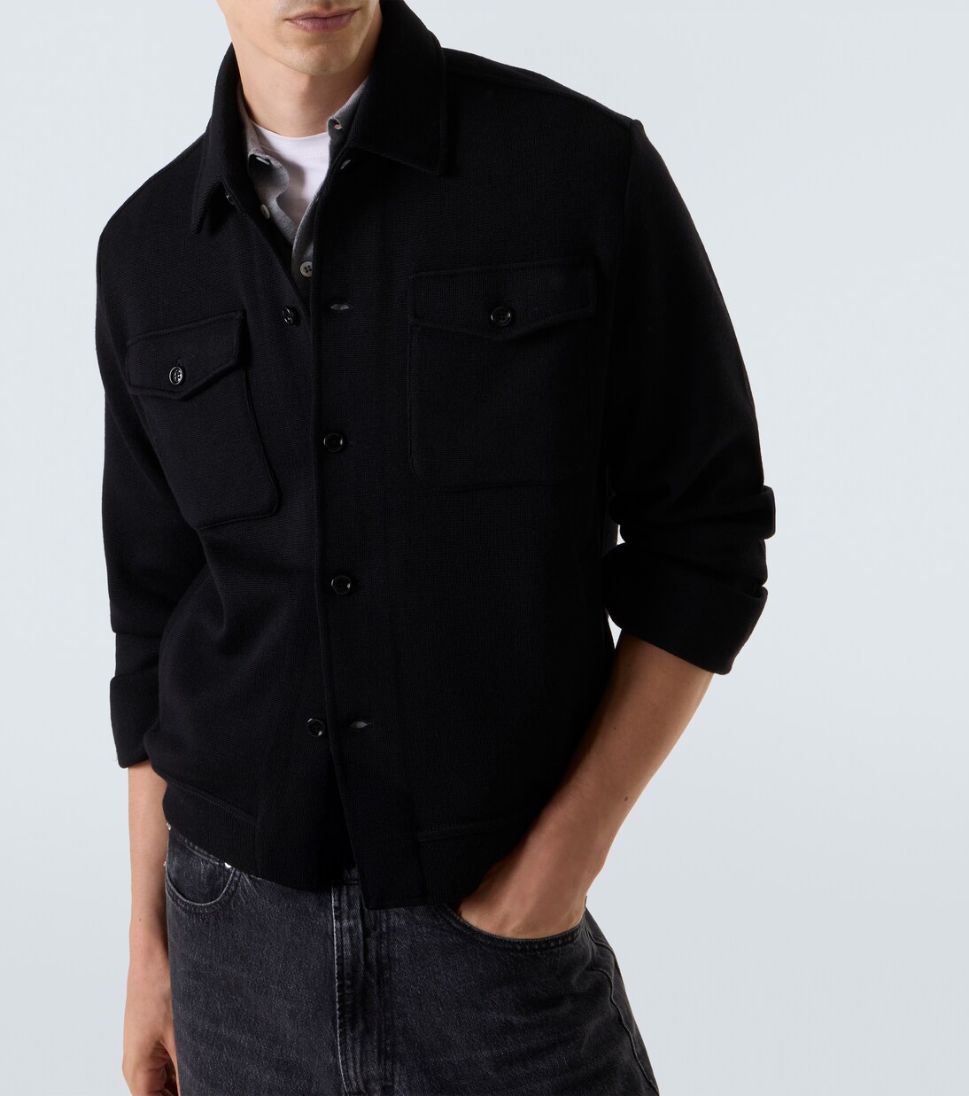 Virgin wool overshirt | Lardini