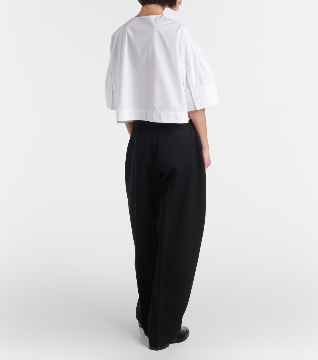 Logo cropped cotton poplin shirt | Givenchy