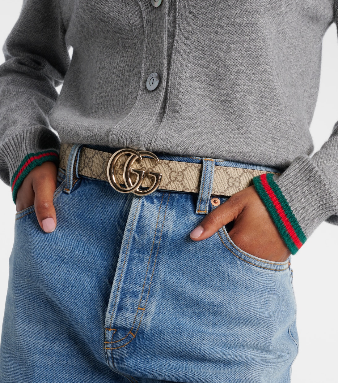 GG reversible leather belt | Gucci