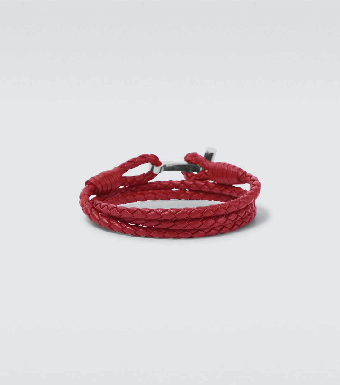 Bracelet T en cuir tressé | Tom Ford
