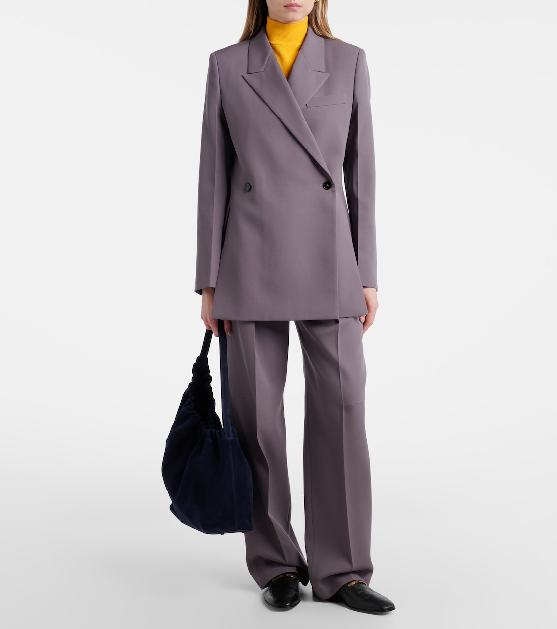 Schultertasche Demi Lune Cloud aus Veloursleder | Aesther Ekme