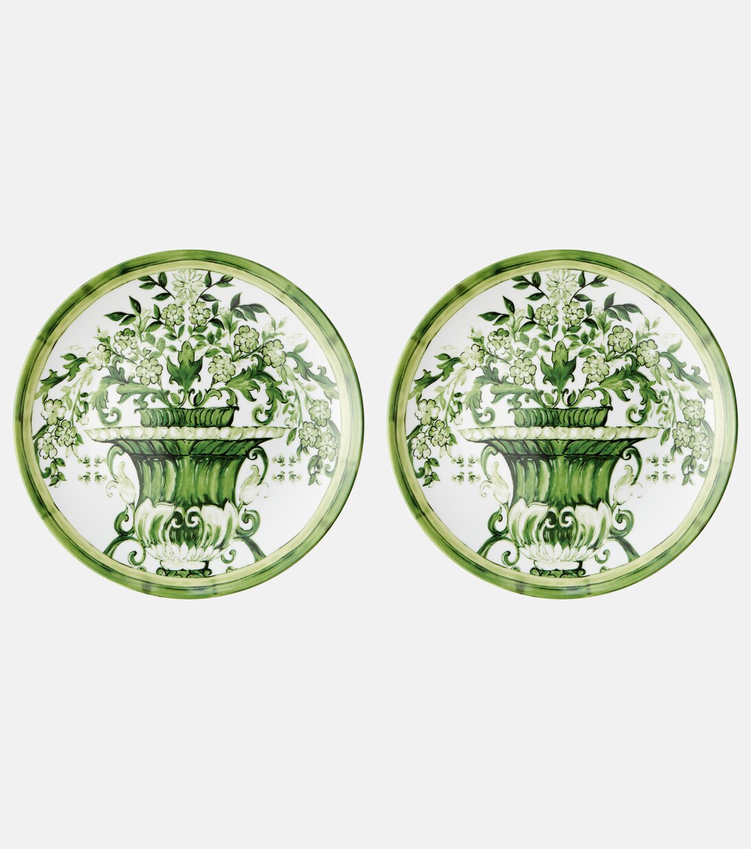 Verde Maiolica set of 2 dinner plates | Dolce&Gabbana Casa