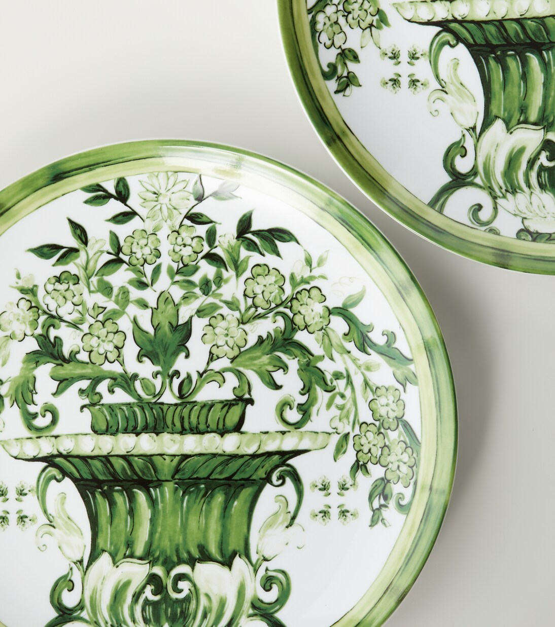 Verde Maiolica set of 2 dinner plates | Dolce&Gabbana Casa