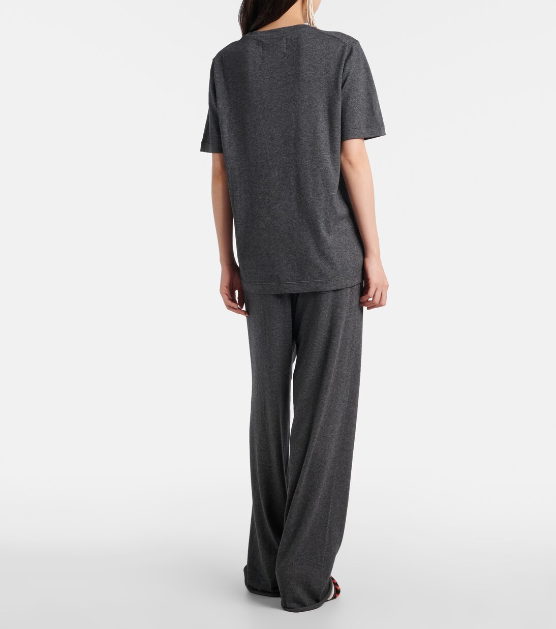 N°353 Relax cotton-blend straight pants | Extreme Cashmere
