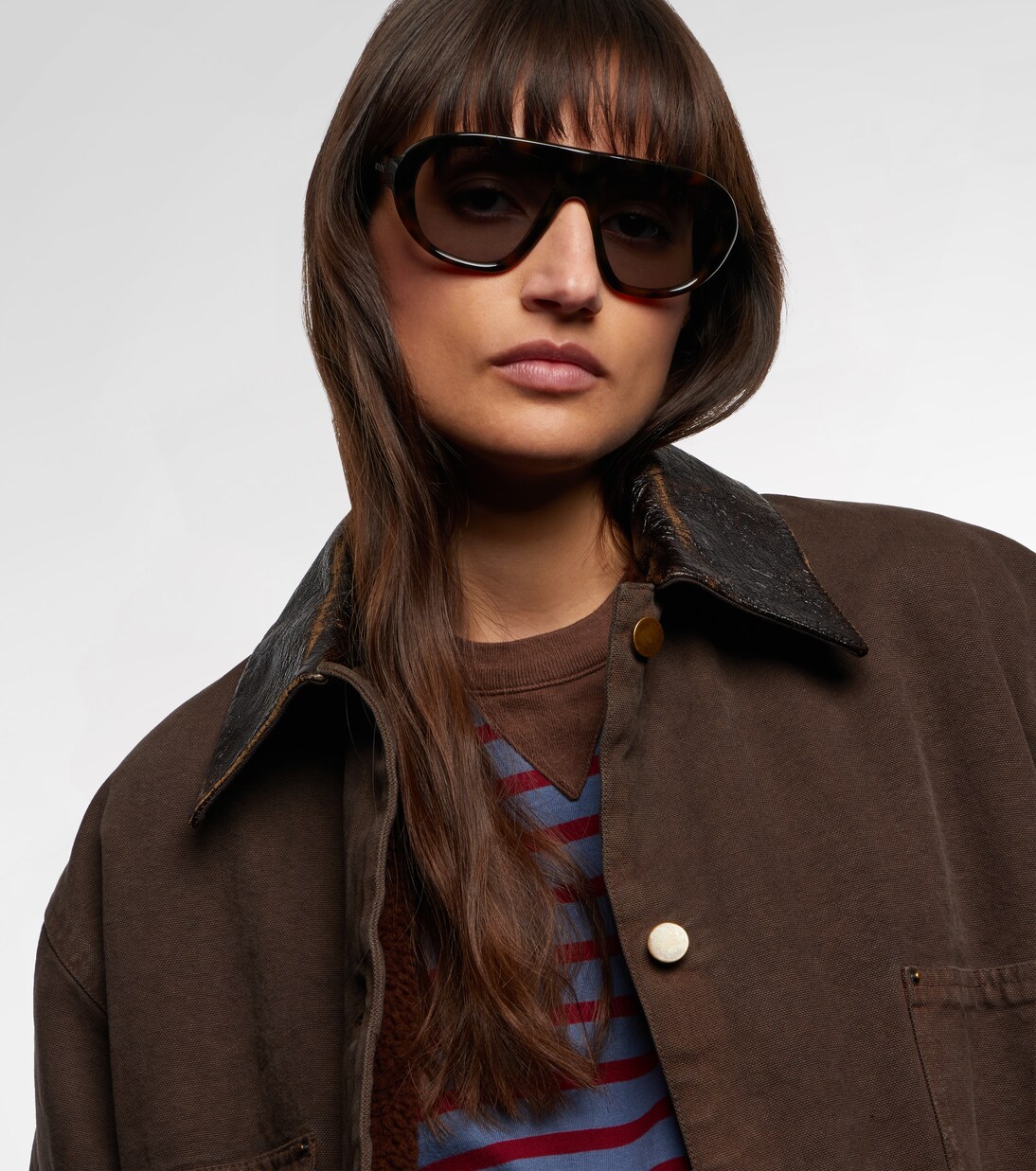 Occhiali da sole aviator con logo | Prada