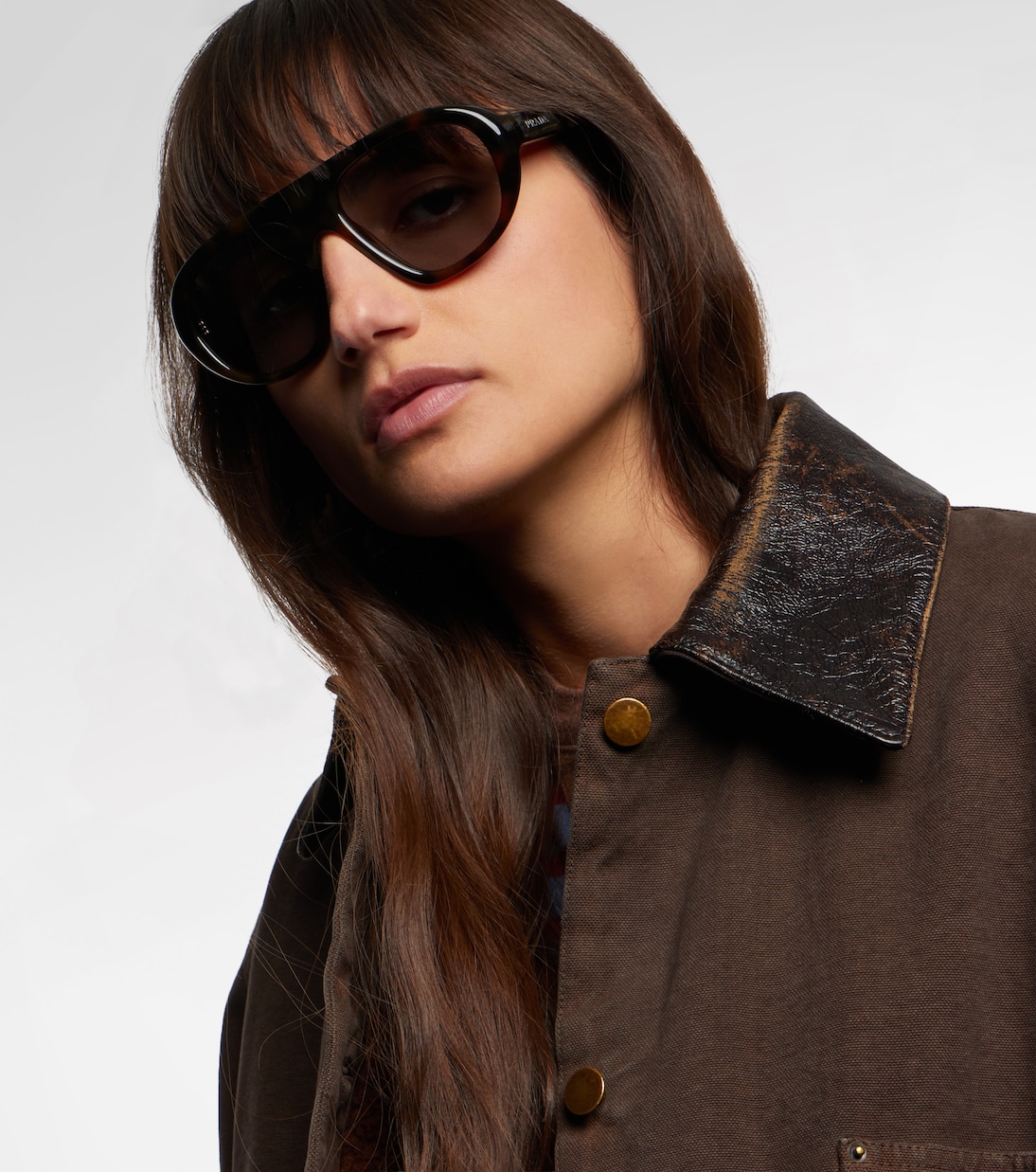 Occhiali da sole aviator con logo | Prada