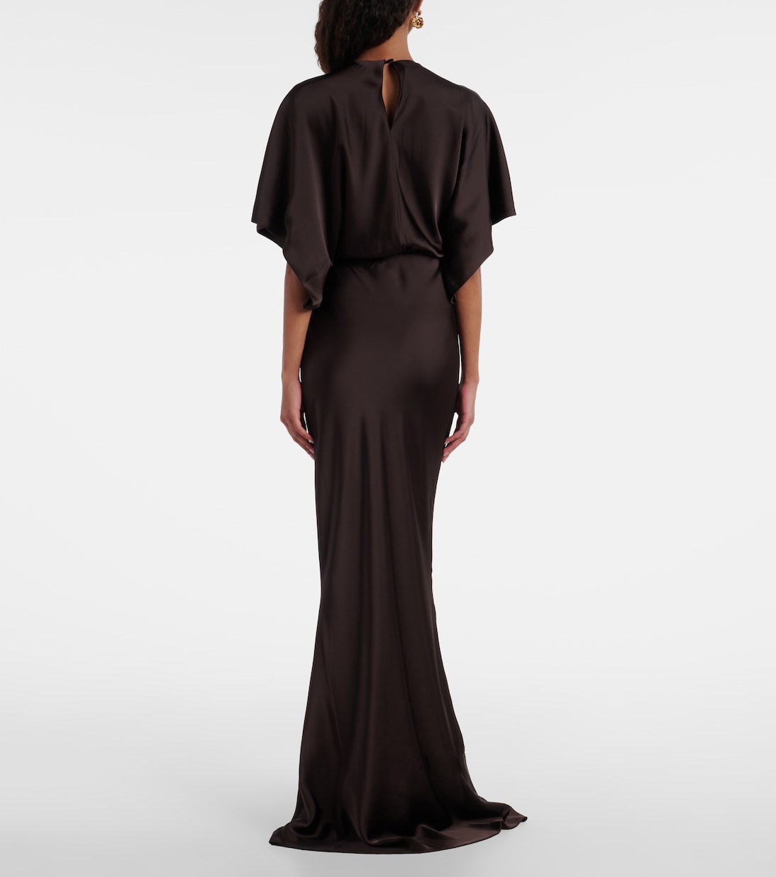 Obie draped satin gown | Norma Kamali