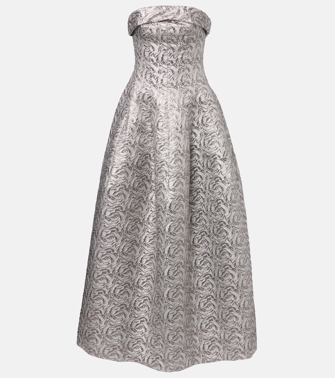 金属感效果紧身胸衣式长礼服 | Simkhai