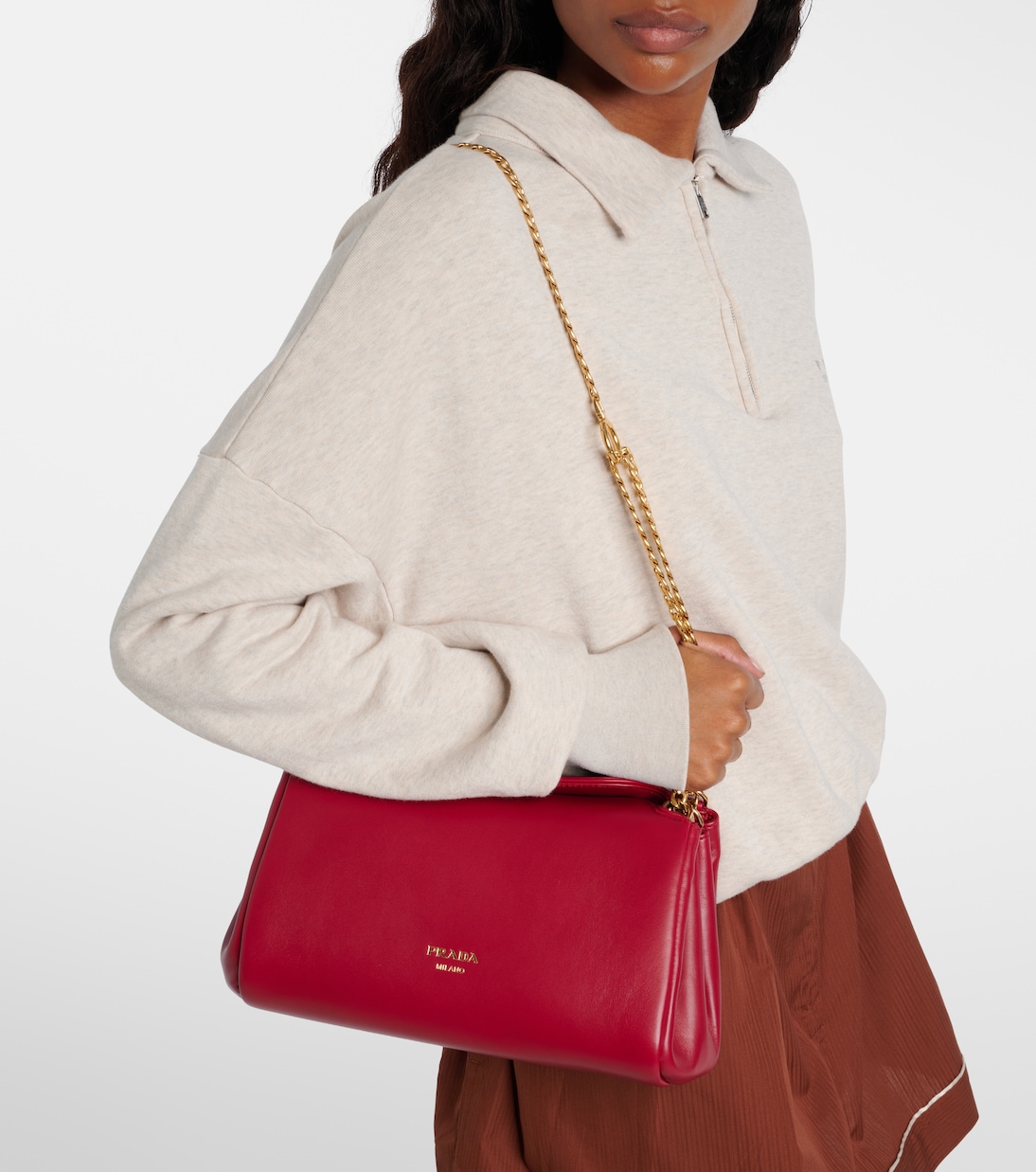 Prada Tumulte Small leather shoulder bag  | Prada