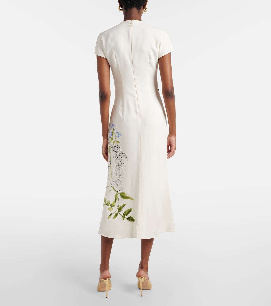 Floral midi dress | Monique Lhuillier