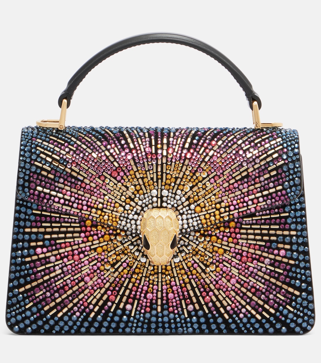 Serpenti Forever Mini leather top-handle bag | Bvlgari