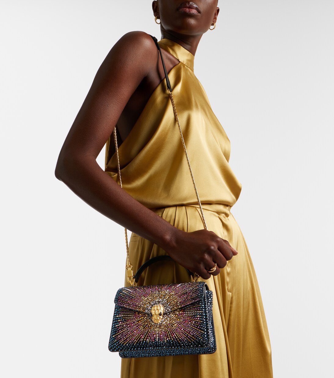 Serpenti Forever Mini leather top-handle bag | Bvlgari