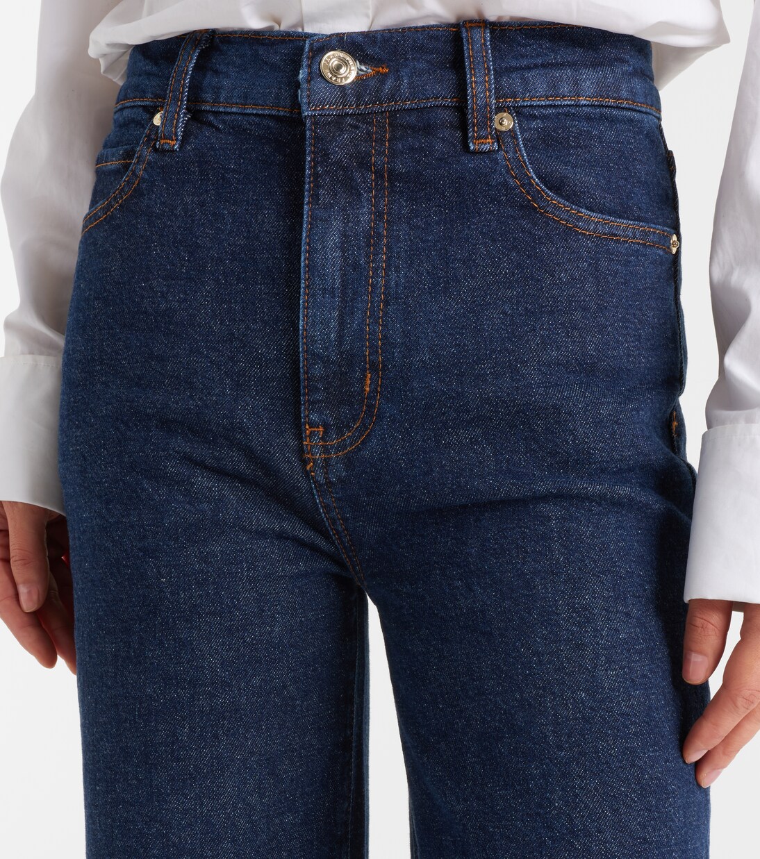 High-Rise Wide-Leg Cropped Jeans | Frame