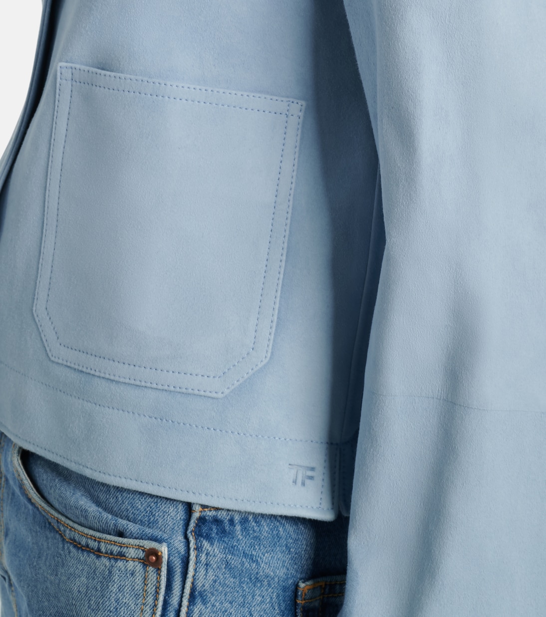 Cropped-Blouson aus Veloursleder | Tom Ford