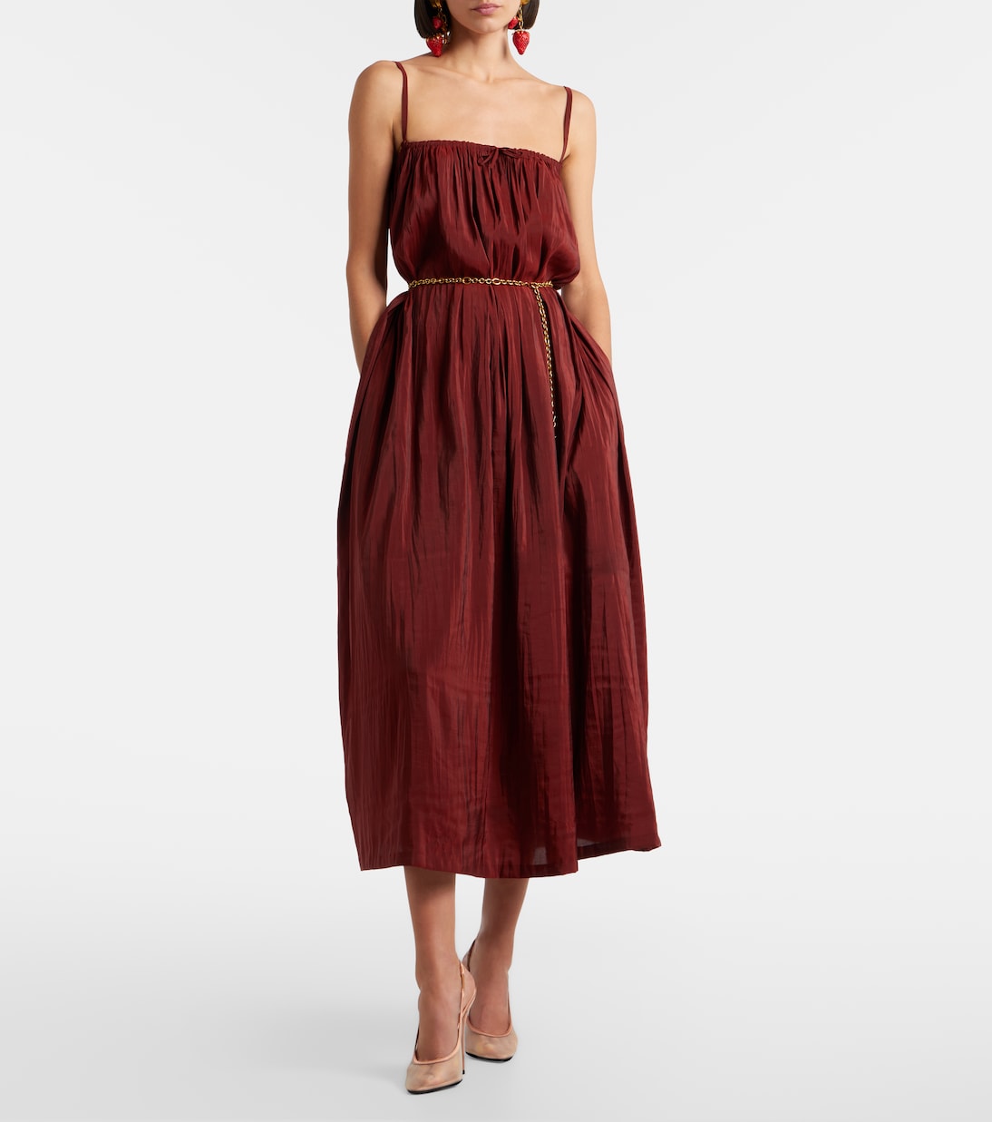 Midikleid aus Taft | Saint Laurent