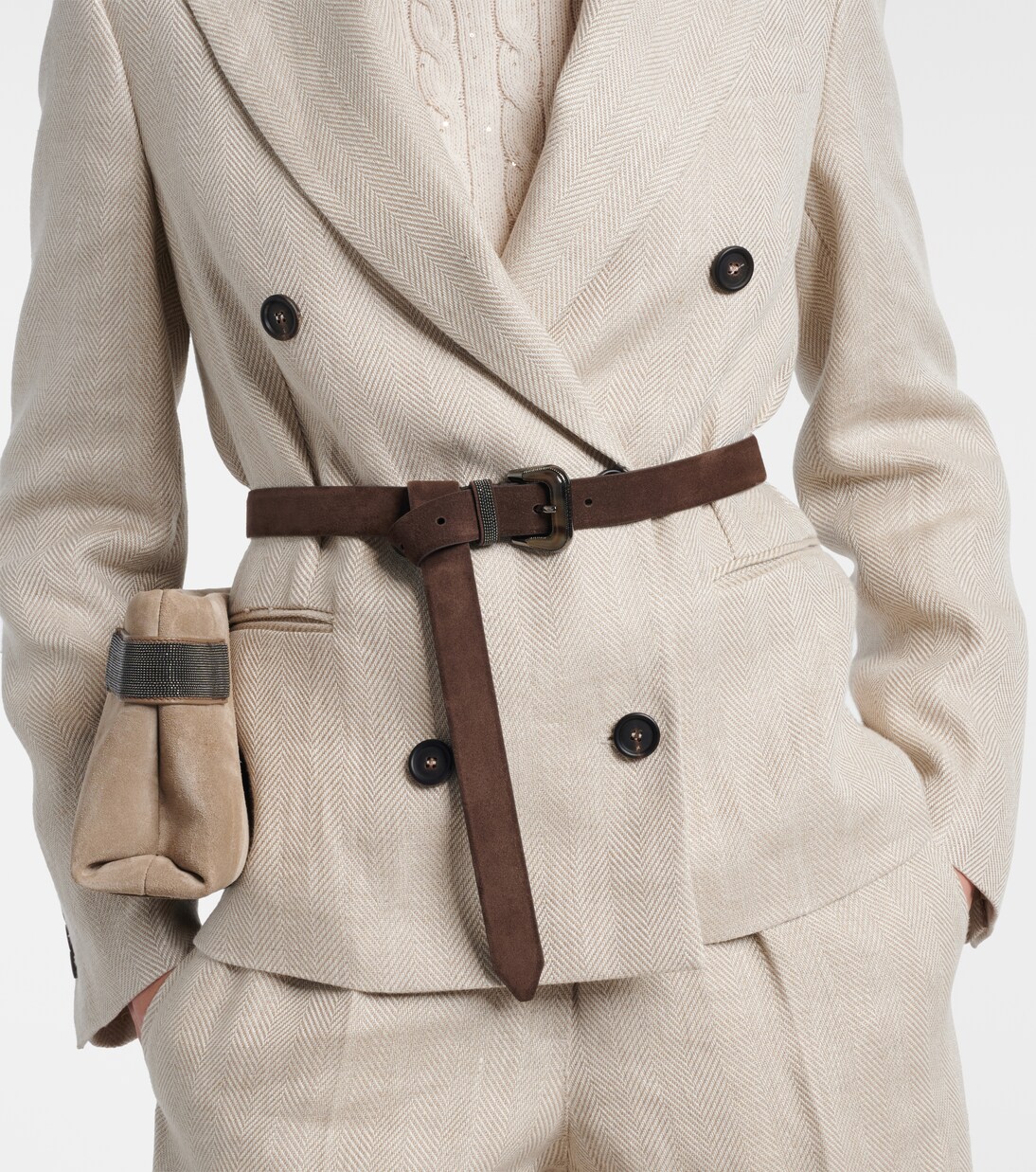 Ceinture Monili en daim | Brunello Cucinelli