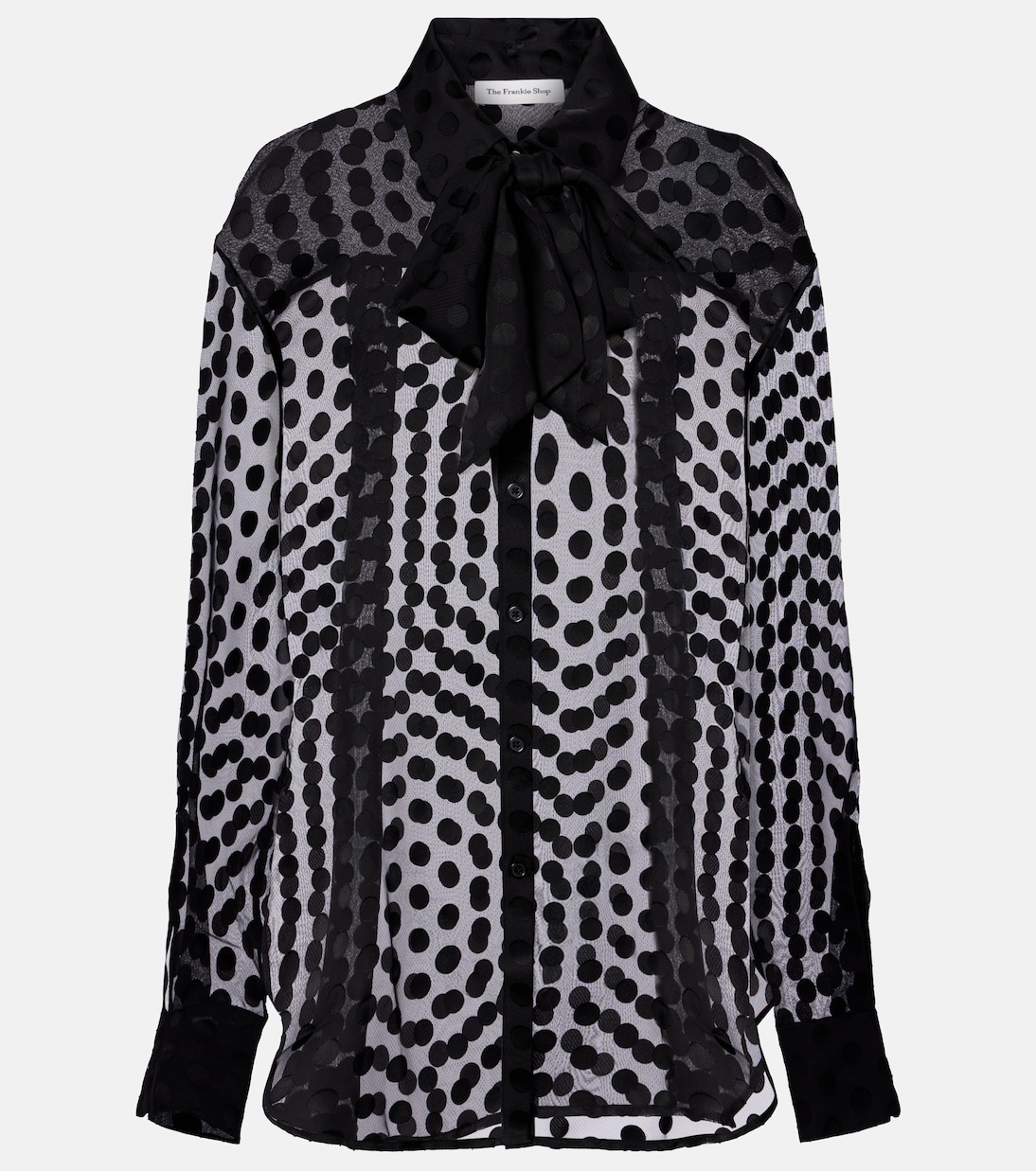 Peri polka-dot sheer shirt | The Frankie Shop