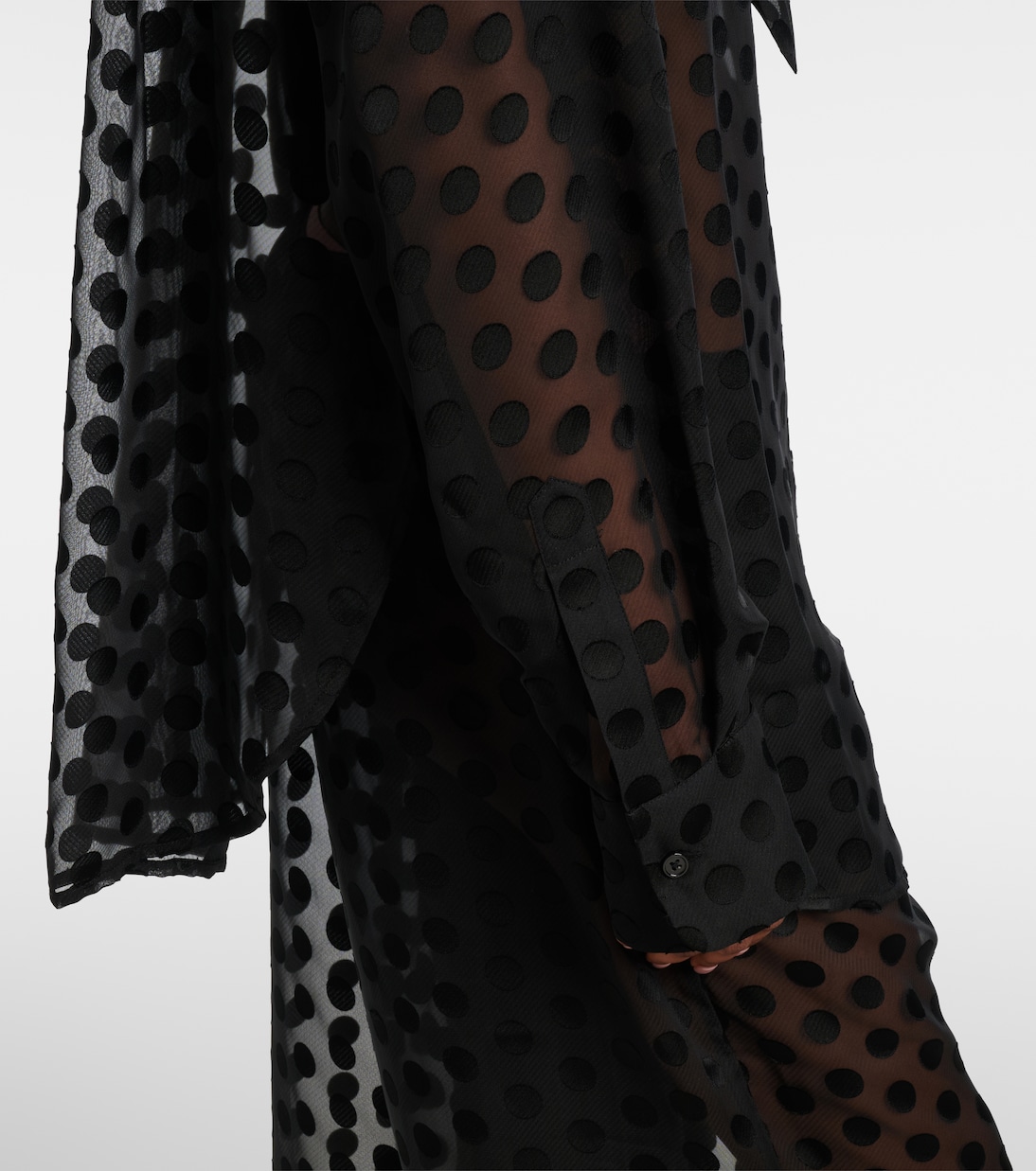 Peri polka-dot sheer shirt | The Frankie Shop