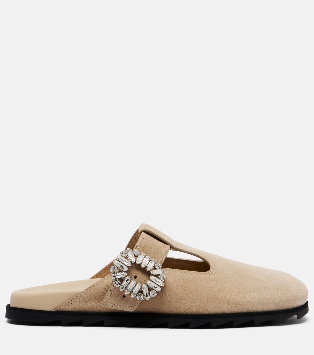Slidy Viv' embellished suede mules  | Roger Vivier