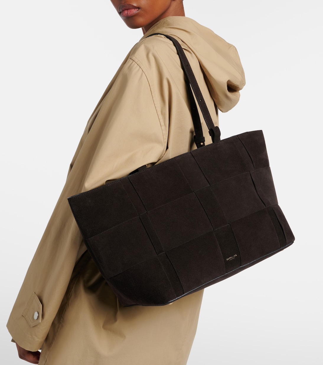 Tote Bag Florence Large aus Veloursleder | DeMellier