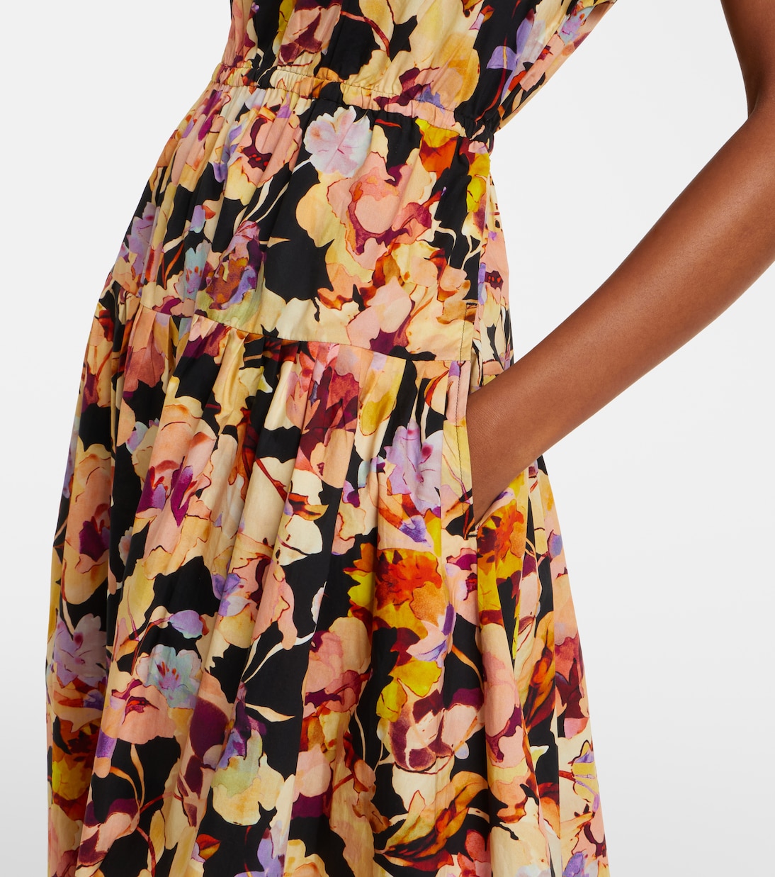 Vestido midi Marin en popelín de algodón de algodón | Ulla Johnson